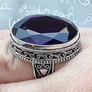 New! Genuine Uruguayan Amethyst .925 Ring